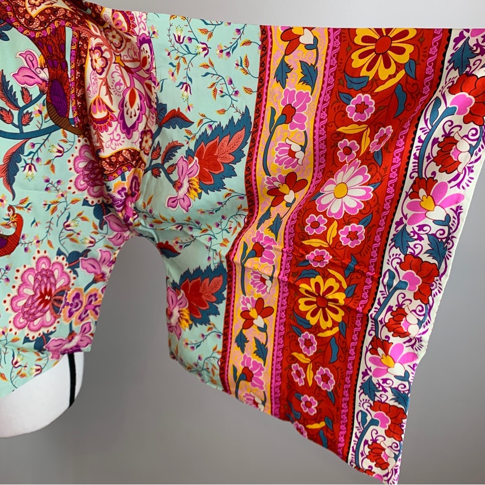 Floral Tie Front Cropped Kimono Top NEW! - Picture 7 of 8